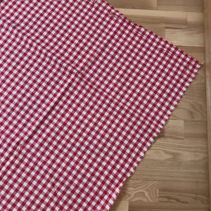 Vintage Textiles Collection: 80s Gauze Fabric, Red Plaid Cotton, 70s Lace Handkerchief, 80s Lanvin Scarf image 9