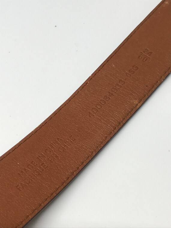 Vintage 80s belt, brown suede leather belt, unise… - image 10