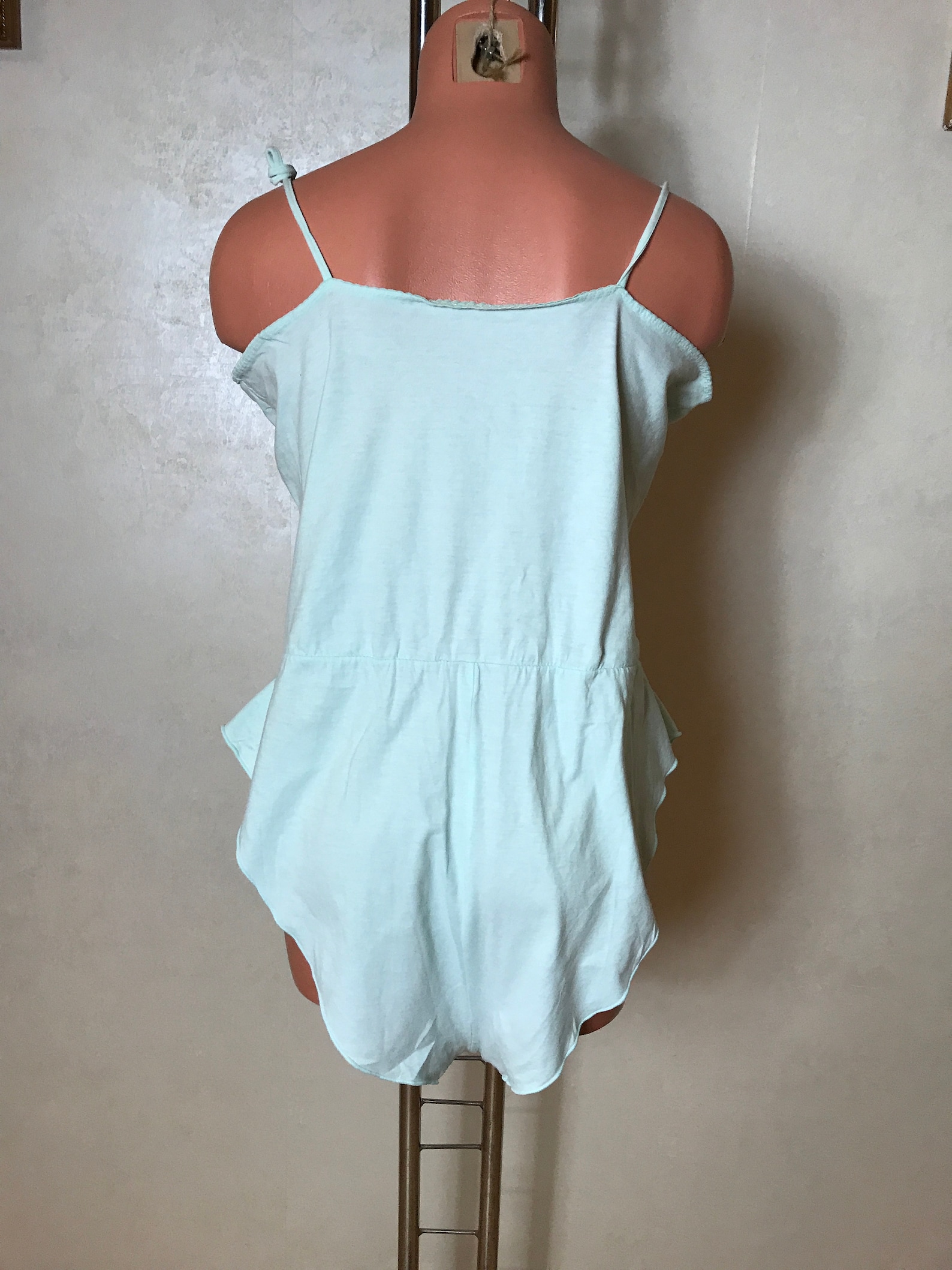 Body Lingerie Vintage 90s. Turquoise Cotton Fabric Lace - Etsy