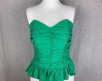 Vintage 90s & Y2K Tops Collection: Green Corset, Silk Slip, Cotton Tank, Lace Bodice