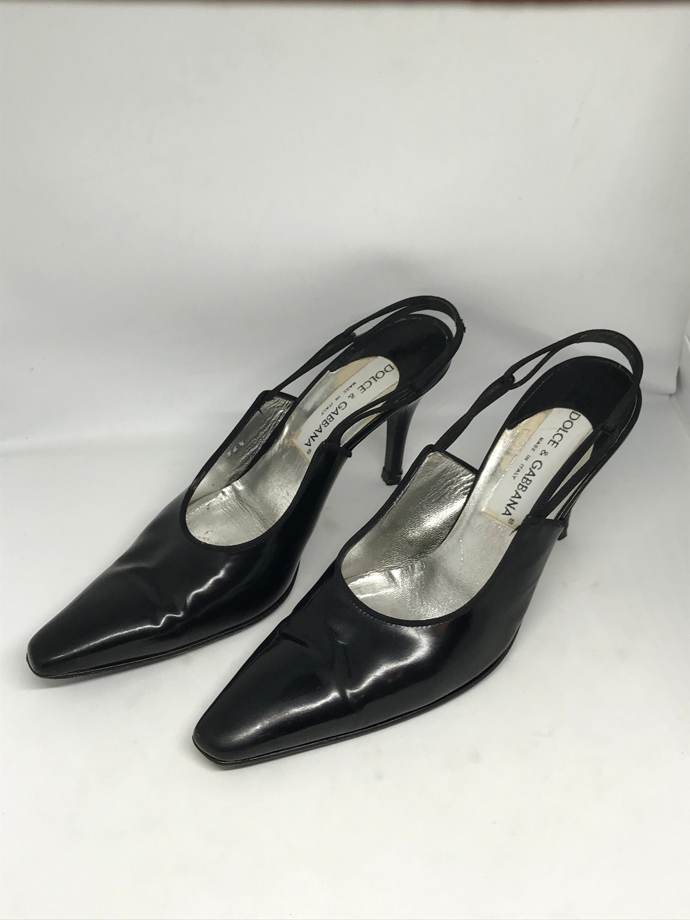 DOLCE＆GABBANA Pointed toe leather shoes DOLCE GABBANA MEN BLACK DRESS POINTED- TOE SHOES US 10 | eBay