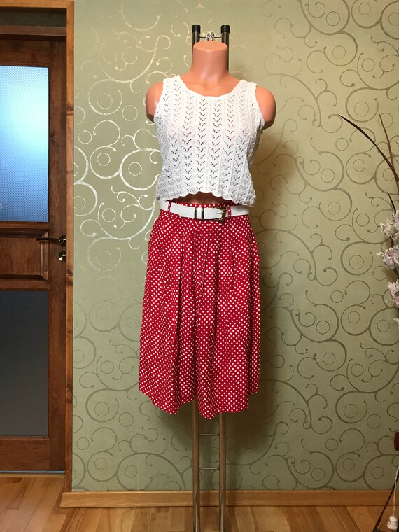 Polka dot a-line skirt forever 21 hot sale