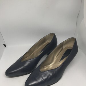 Vintage Footwear Collection Size EU 39: Leather Flats, Suede Heels, Slouch Boots, Sneakers Blue Heels 26cm