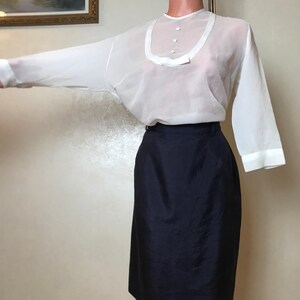 Vintage Blouse Collection: 60s Embroidered, Red Silk Beaded, Cupro Print, Dirndl Top. Size M 70s Bow Top S-M