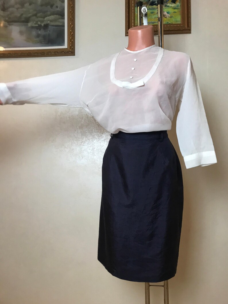 Vintage Blouse Collection: 60s Embroidered, Red Silk Beaded, Cupro Print, Dirndl Top. Size M 70s Bow Top S-M