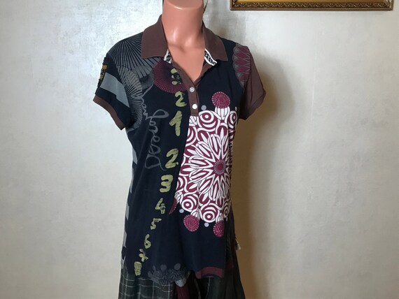 Vintage 90s T-shirt, desiqual, sporty style, short
