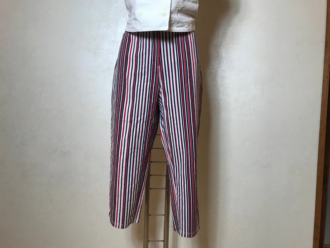 80s Vintage 3tuck Wide Stripe Trousers - メルカリ