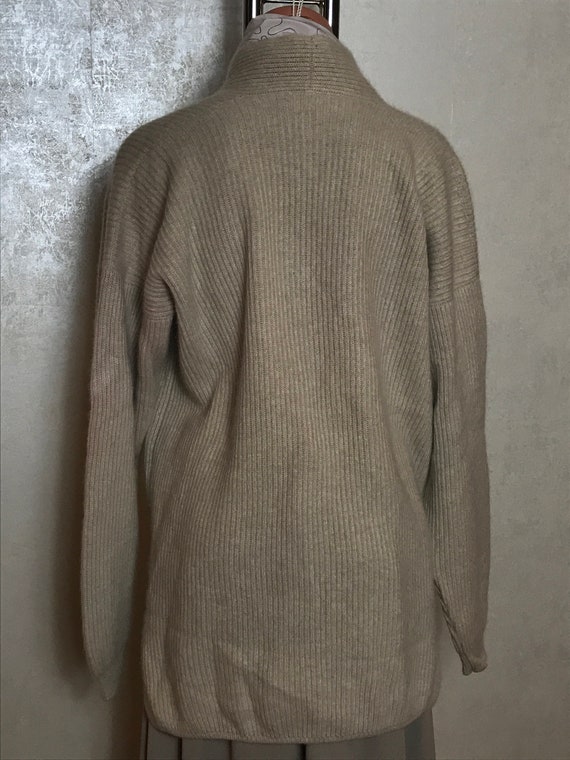 Camel vintage womans sweater Cashmere fabric Striped … - Gem