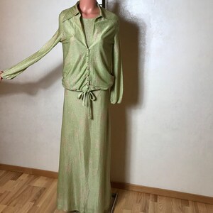 Vintage Skirt Suit Collection: 70s & 80s Co-ord Sets, Silk Dirndl, Wool Floral and 3-Piece Outfits 3-Piece Metallic M