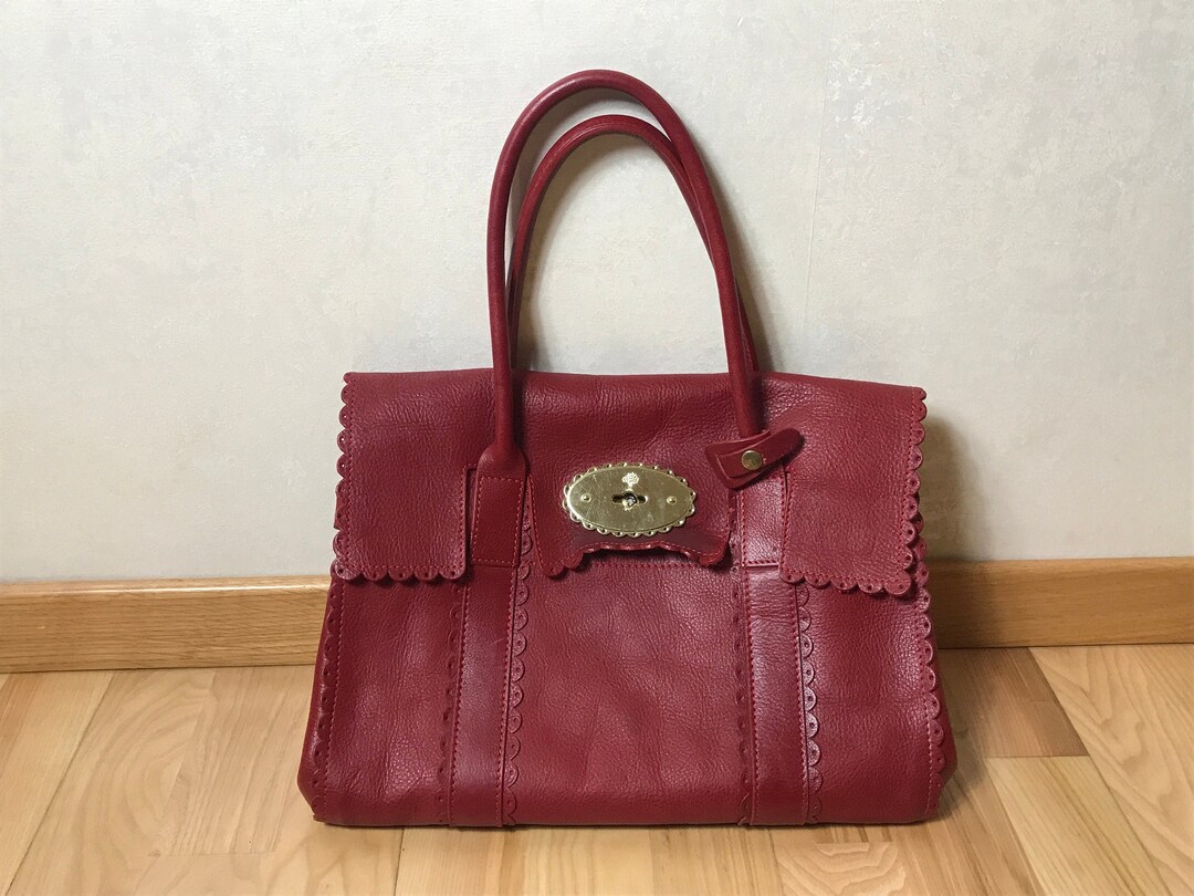 Red Leather Vintage Bag Mulberry Purse Square Shape Big Size Two Shoulder Straps Flap Purse Elegant Every Day Bag Etsy Ireland