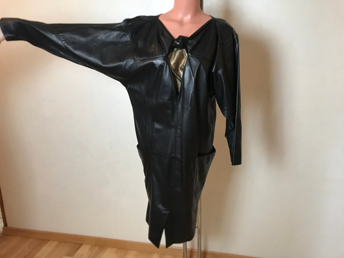 Vintage Dress Collection: 70s 80s 90s Faux Leather, Rayon Floral & Nylon Styles, Sizes M-XXL, foto 1 di 5