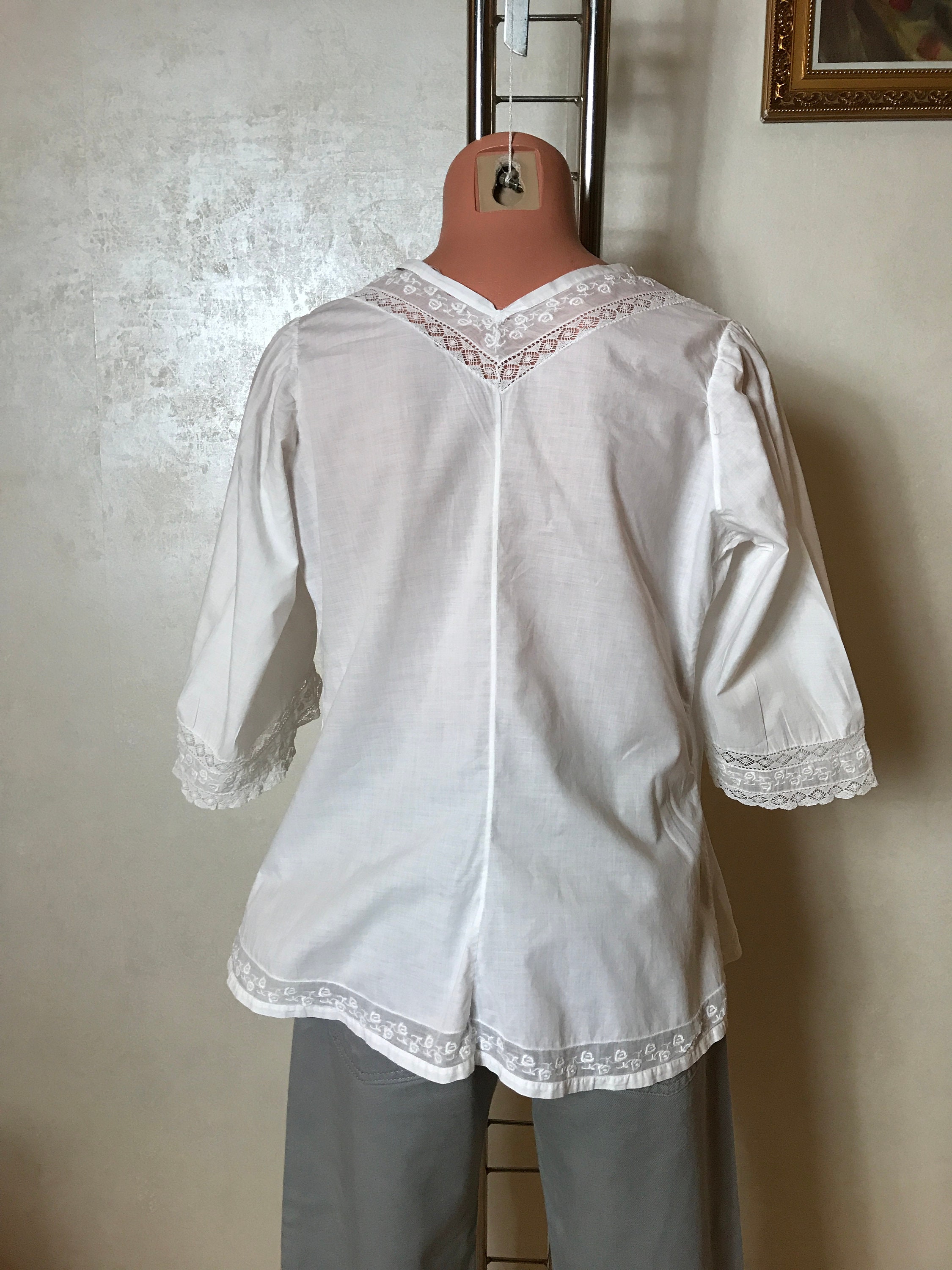 2024 Principessa Camicie da notte lunghe vintage Donna Ricamo francese Colletto quadrato Camicia da notte allentata Camicia da notte in cotone a maniche lunghe primaverili  200574005