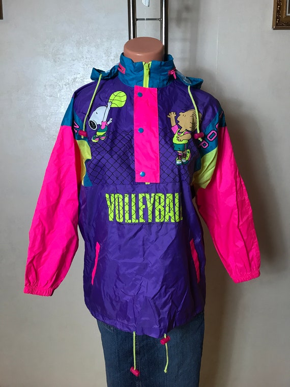 Bright Vintage Wind Jacket Teenage Jacket Purple Pink Small medium Size Pullover Jacket Broomstick Bottom Straight Design Windbreaker Etsy UK