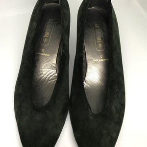 Vintage Footwear Collection Size EU 39: Leather Flats, Suede Heels, Slouch Boots, Sneakers Salamander Green 39