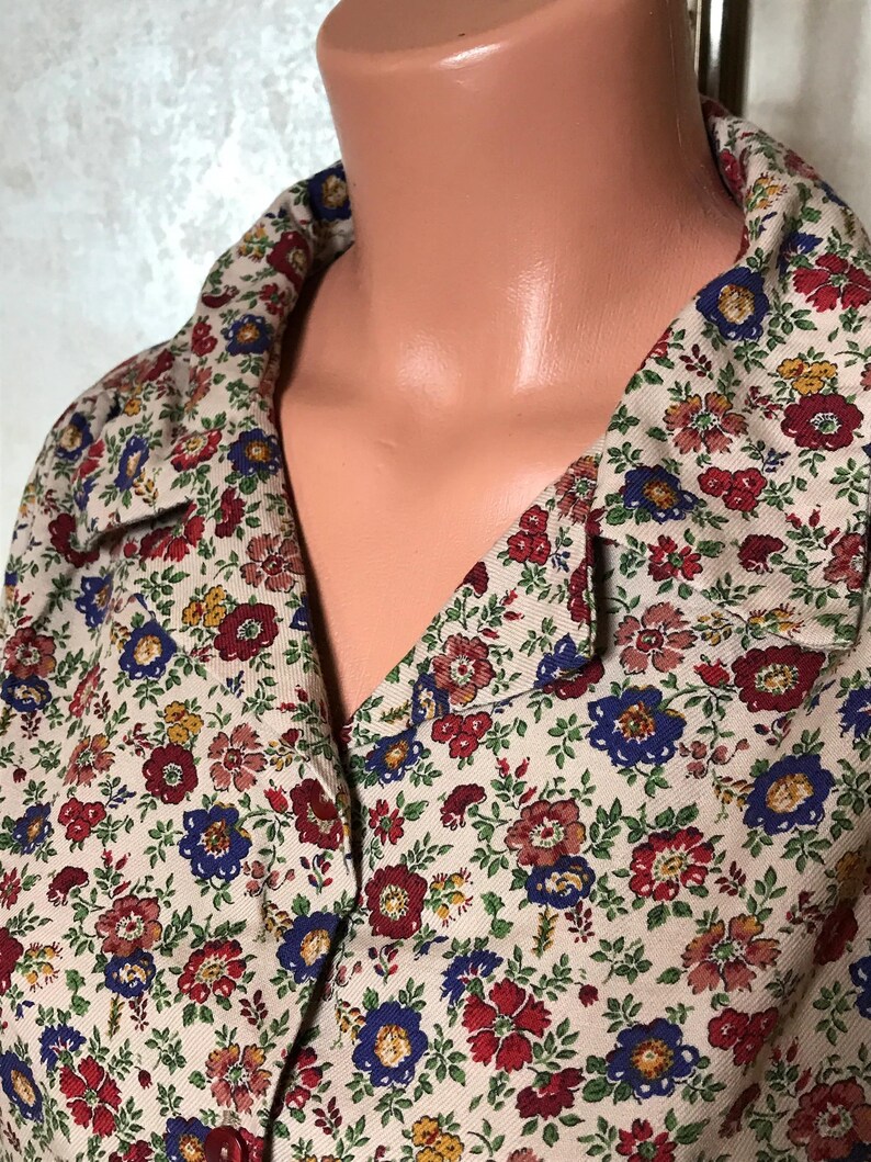 Vintage & moderne topcollectie: 80s zijde turquoise, Zara ruches katoen, bloemenprint, tie dye viscose, maat L afbeelding 8