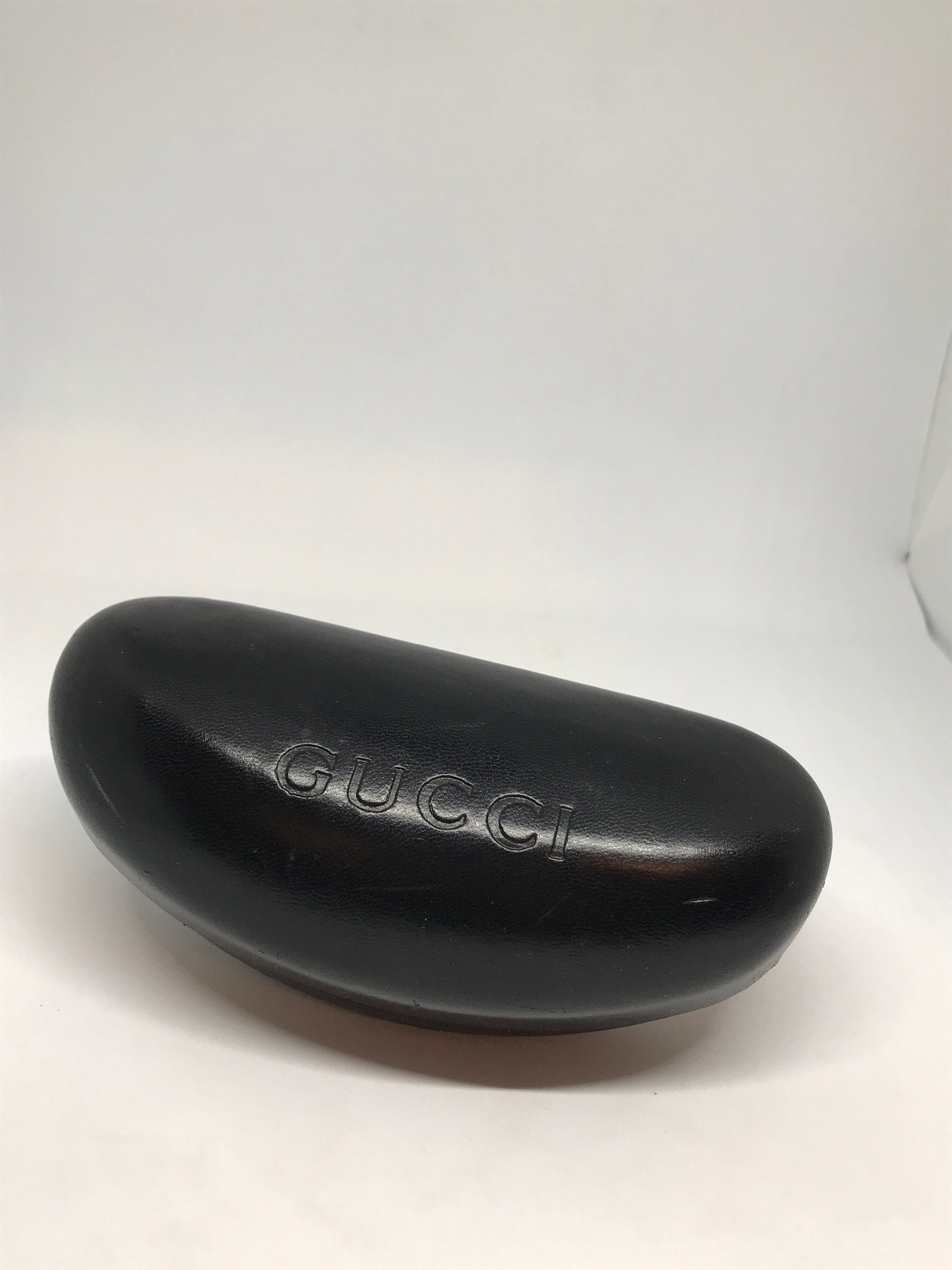 【美品】 GUCCI Vintage sunglasses case Gucci Sunglasses Case Brown AUTHENTIC Soft Leather Case Dark
