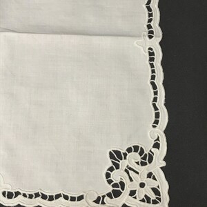 Vintage Textiles Collection: 80s Gauze Fabric, Red Plaid Cotton, 70s Lace Handkerchief, 80s Lanvin Scarf image 18