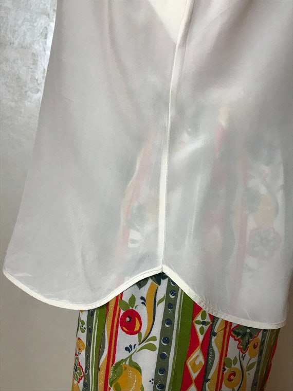 PLUS Vintage White Silky Slip Blouse Square Neck main image 0