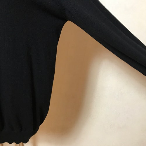 Lagerfeld 90s men's sweatshirt, black shops wool fabric, medium size, long sleeves, quarter zipper fastening, warm autumn shirt