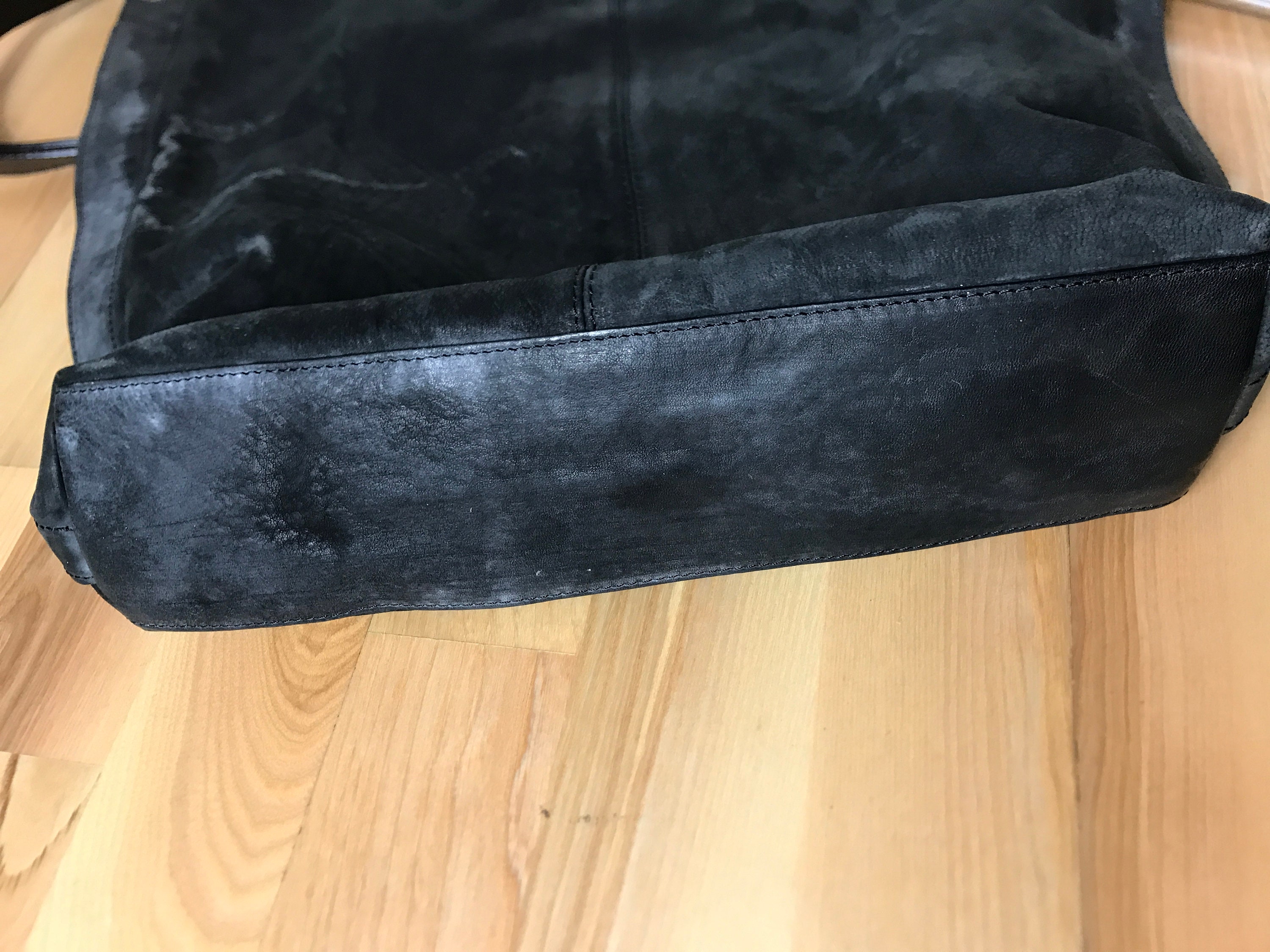 バッグ vintage France Black leather square bag 500x0.jpg