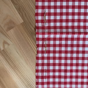 Vintage Textiles Collection: 80s Gauze Fabric, Red Plaid Cotton, 70s Lace Handkerchief, 80s Lanvin Scarf image 10