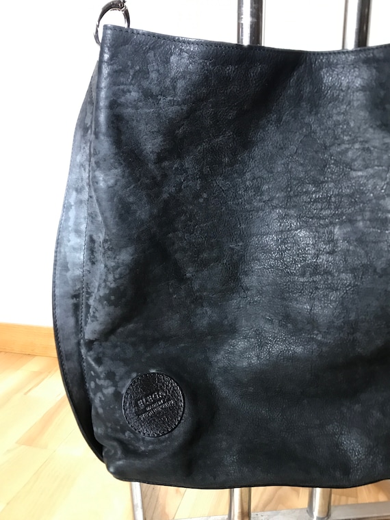 バッグ vintage France Black leather square bag 500x0.jpg