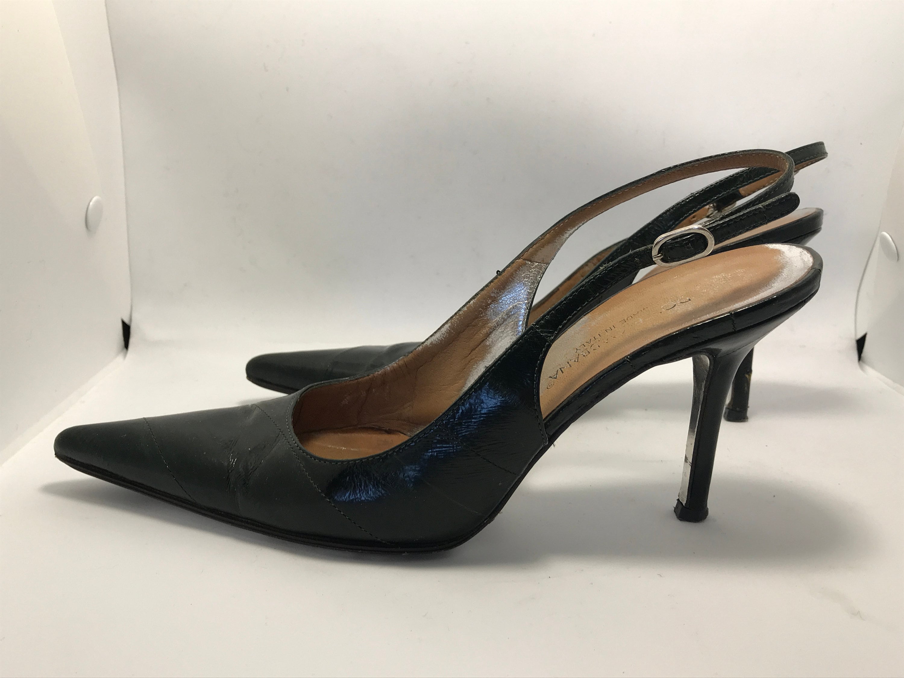 Green Vintage 90s Slingbacks, Dolce & Gabbana, Size 36 Green Vintage 90s Slingbacks, Dolce & Gabbana, Size 36