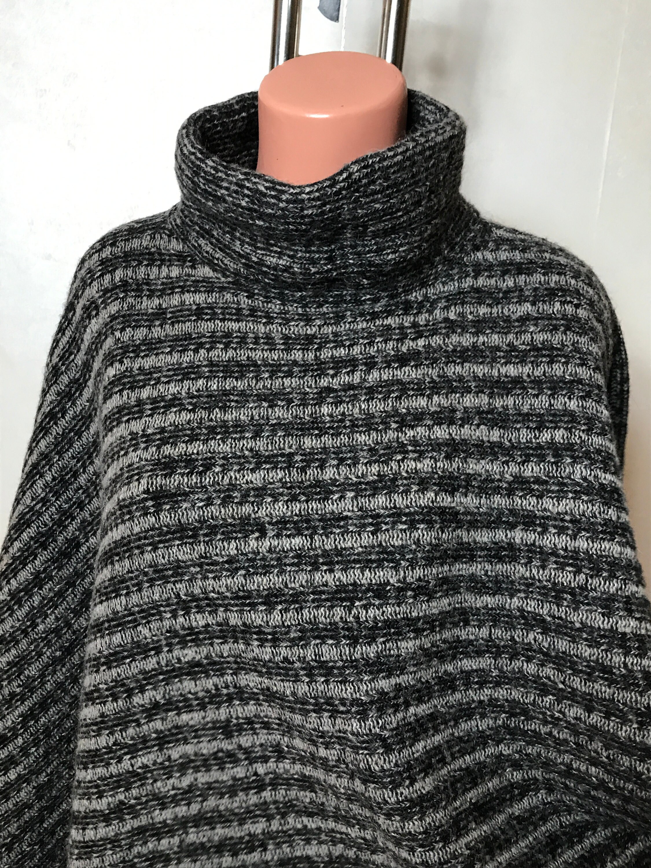 Striped Poncho Sweater main image 1