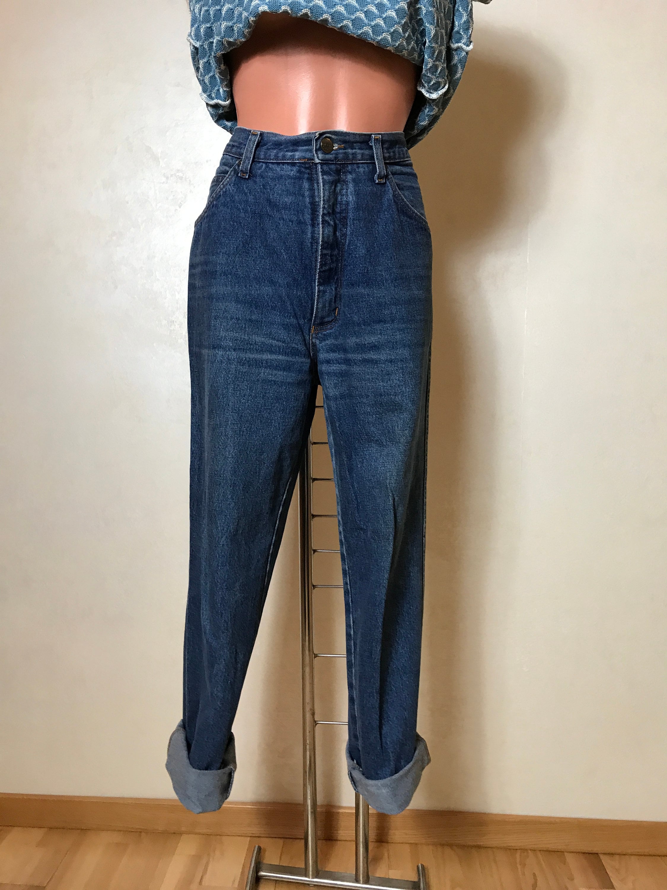 神シルエット◎ 80s~ Rayon Blend Slacks Vintage Joseph Ribkoff Flared Leg Faux Leather Pants Style 233011 | 1ère