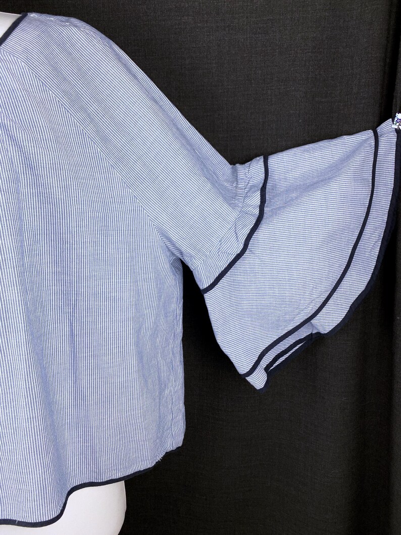 Vintage & moderne topcollectie: 80s zijde turquoise, Zara ruches katoen, bloemenprint, tie dye viscose, maat L afbeelding 14