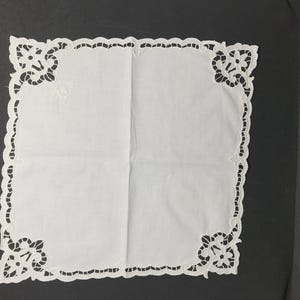 Vintage Textiles Collection: 80s Gauze Fabric, Red Plaid Cotton, 70s Lace Handkerchief, 80s Lanvin Scarf image 17