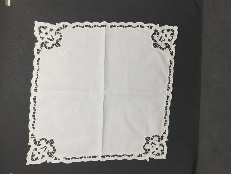 Vintage Textiles Collection: 80s Gauze Fabric, Red Plaid Cotton, 70s Lace Handkerchief, 80s Lanvin Scarf image 17