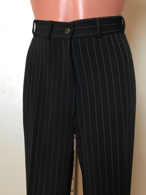Black Vintage 80s Pants, Women's Work Pants, Medium Size Black Vintage 80s Pants, Women's Work Pants, Medium Size