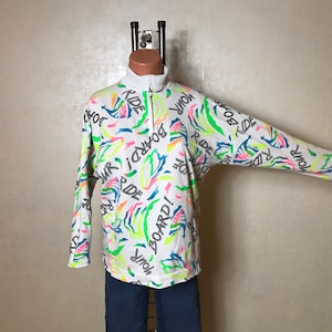Vintage Women's Clothing Collection: 80s 90s Sweatshirt, Blouses & Tunic with Colorful Prints