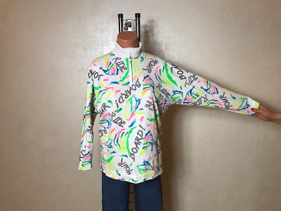 1980s textile print sweatshirt Size M