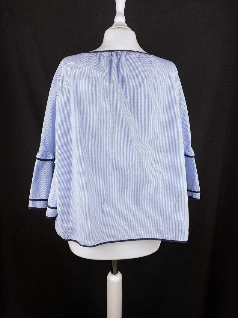 Vintage & moderne topcollectie: 80s zijde turquoise, Zara ruches katoen, bloemenprint, tie dye viscose, maat L afbeelding 12