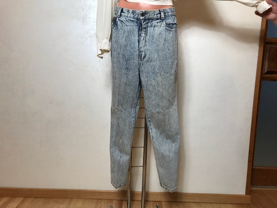 Light Vintage 80s Womens Jeans, Cotton Denim Pants, Skinny Design, High  Rise, Medium Size, Maxi Length 