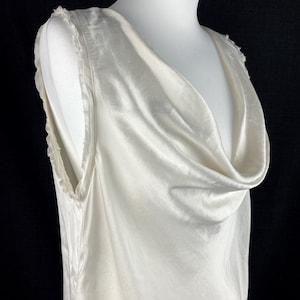 Gerard Darel 100% Silk Draped Cowl Neck Blouse | French Designer | Size 38