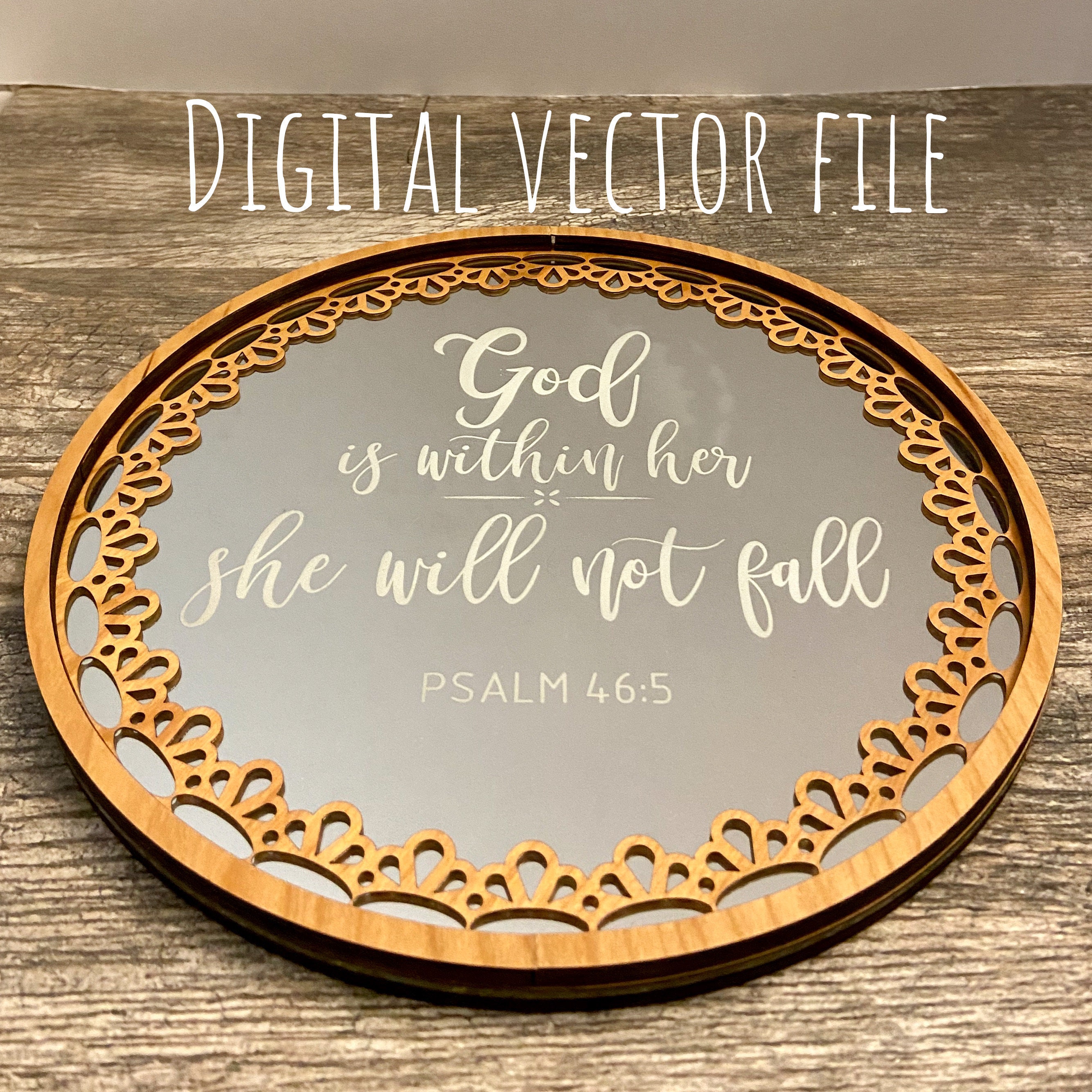 Psalm 465 Bible Verse Tray Vector File Etsy