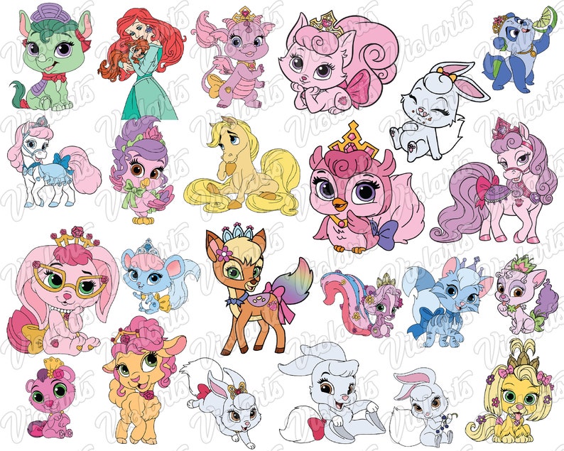 Disney Princesses Horse Cat Dog Palace Pets Whisker Haven Wall Decals NEW 