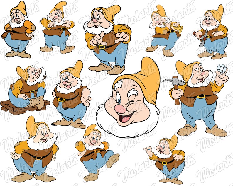 Your Coloring Pages 7 Dwarfs Happy