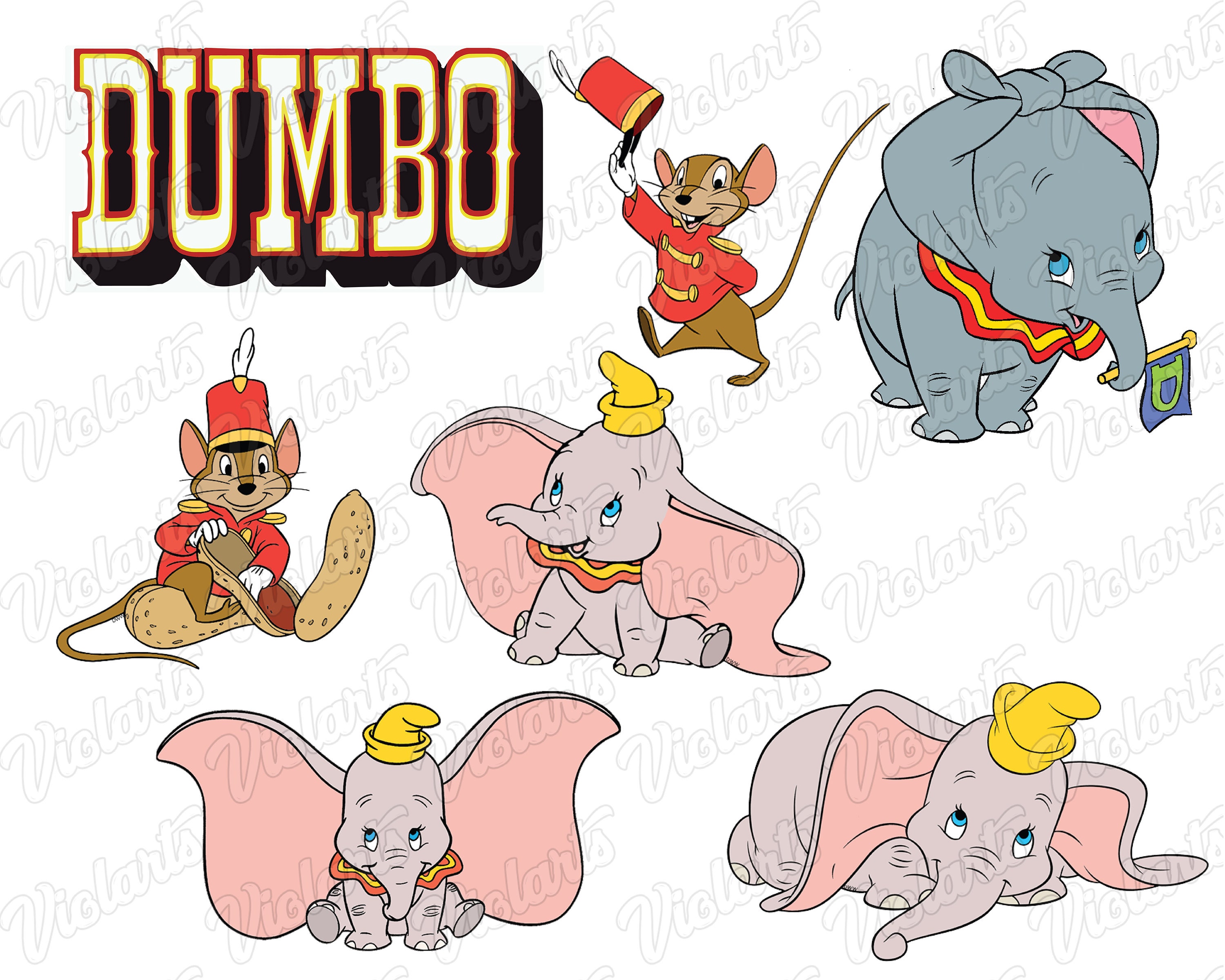 Download Dumbo Svg Dumbo Cutfiles: Svg Dxf Eps Png files Layered | Etsy