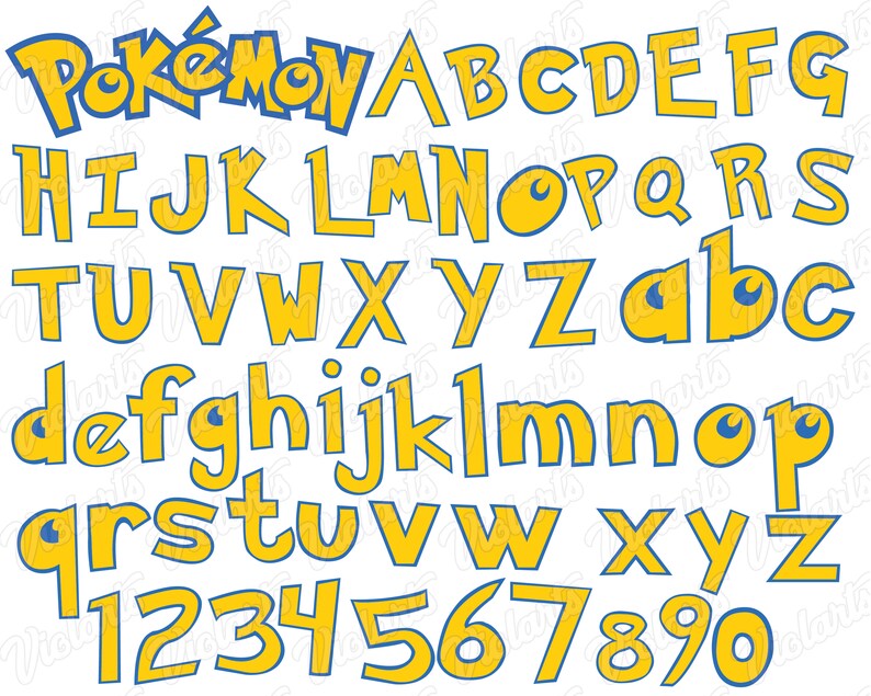 Download Pokemon Font Pokemon svg Pokemon font svg Pokemon cutfiles ...