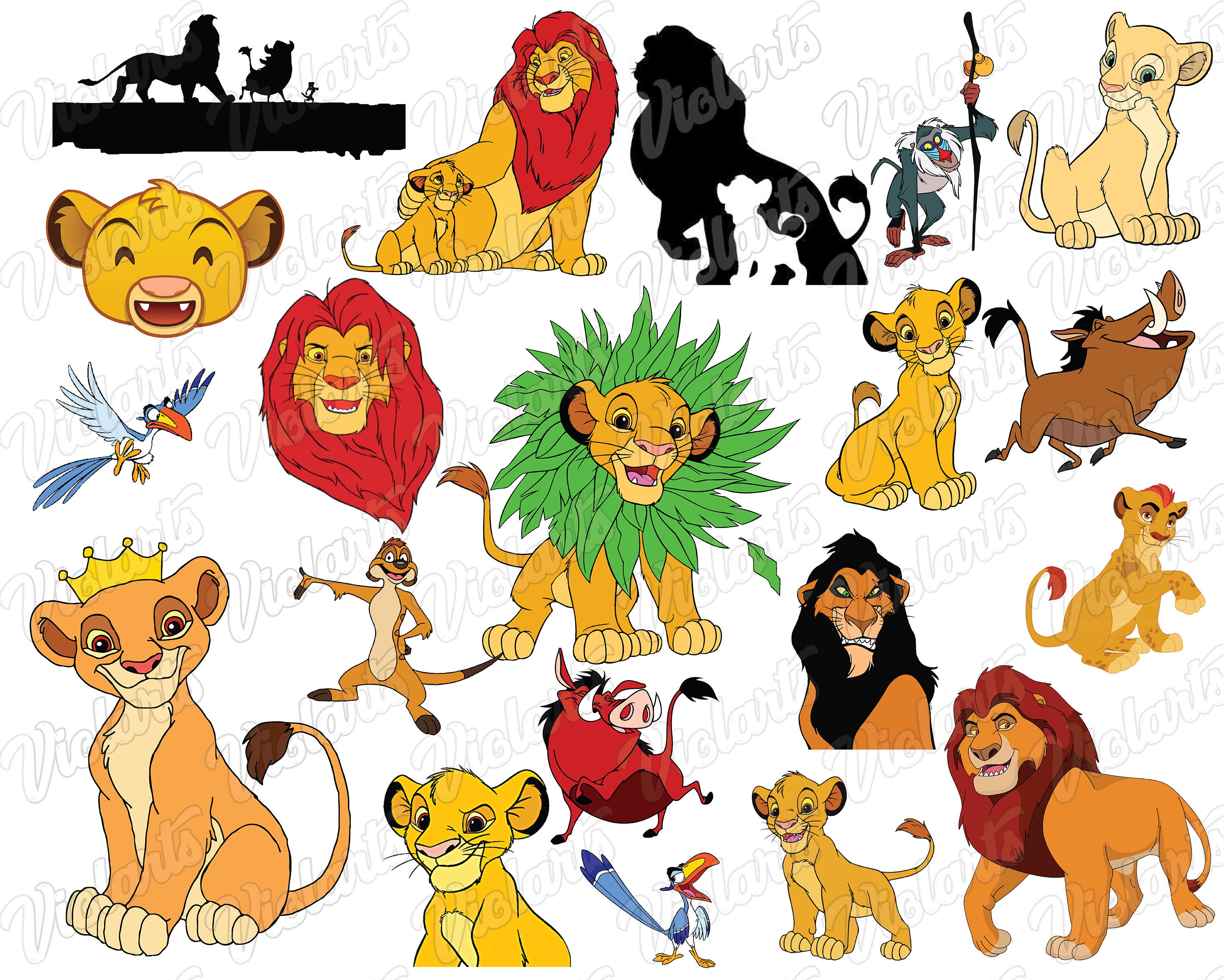 Lion King Svg Lion King Cutfiles: Svg Dxf Eps Png files | Etsy