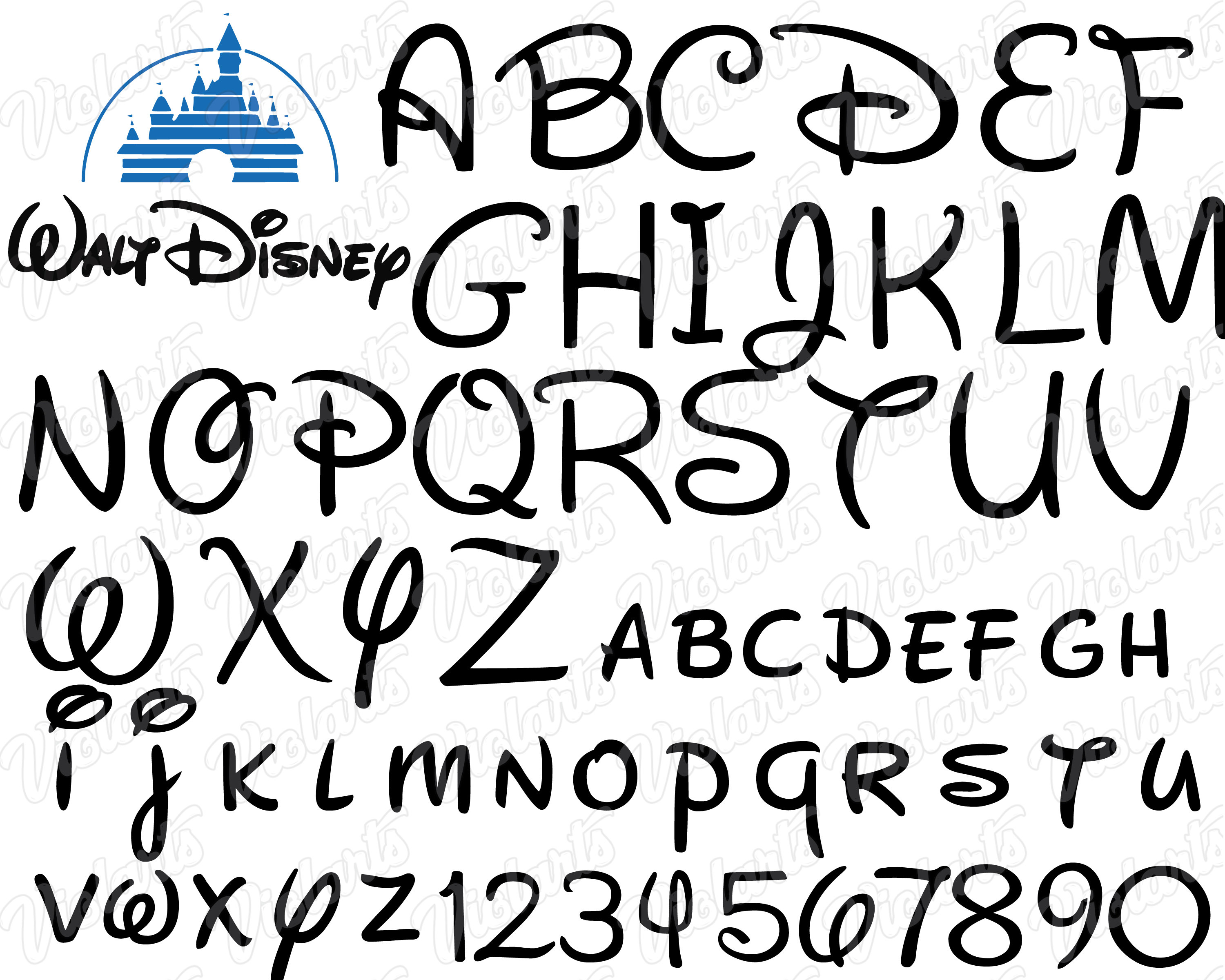 Disney Font Svg Walt Disney Alphabet Clipart Files For Etsy Images My