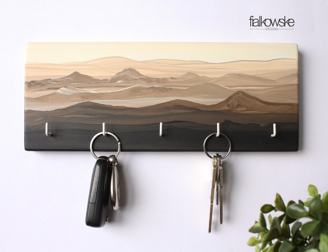 Key Rack “landscape Design” B Hand-painted - Etsy