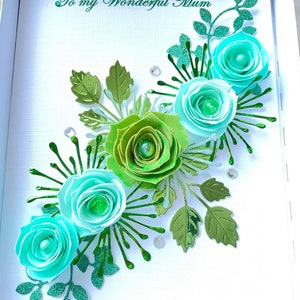 Biglietto d’auguri fatto a mano di lusso con scatola REGALO per la mamma. Biglietto di compleanno personalizzato per qualsiasi età, biglietto su misura per qualsiasi occasione Amica speciale, moglie, mamma