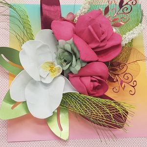 Carte de voeux 3D personnalisée de luxe faite main dans une boîte-cadeau TOUTES occasion ANNIVERSAIRE Panier Fête des Mères, soeur Nan, grand-mère, amour