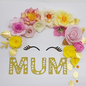 Personalisierte Luxus 3D handgemachte Grußkarte in Box für Muttertag MUM GEBURTSTAG Warenkorb 30.40.50.jedes Alter MUM Nan Schwester Freund