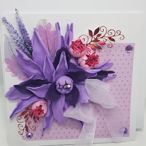 Carte de voeux faite main de luxe personnalisée d'art 3D avec la boîte-cadeau Anniversaire, amour 30e 40e 50e tout âge fille soeur maman nan amie